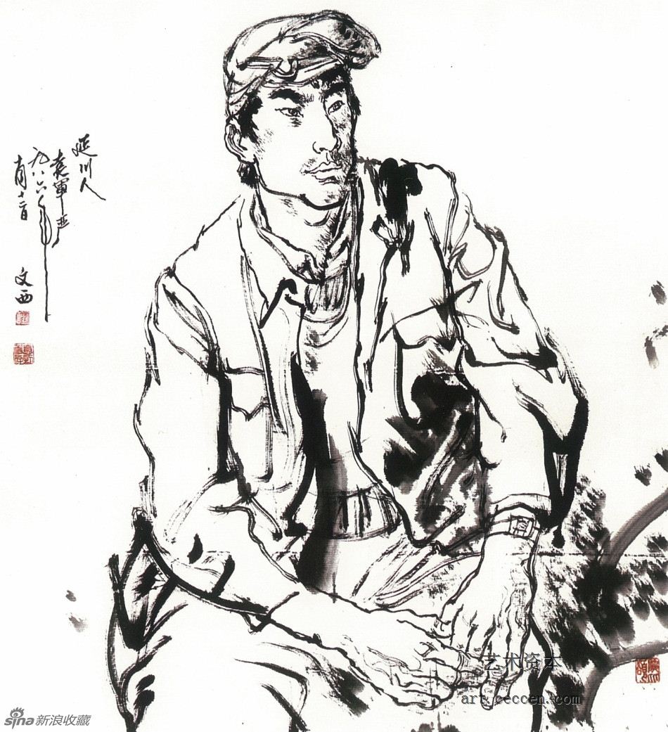 延川人袁军严 100cm×100cm 1986年